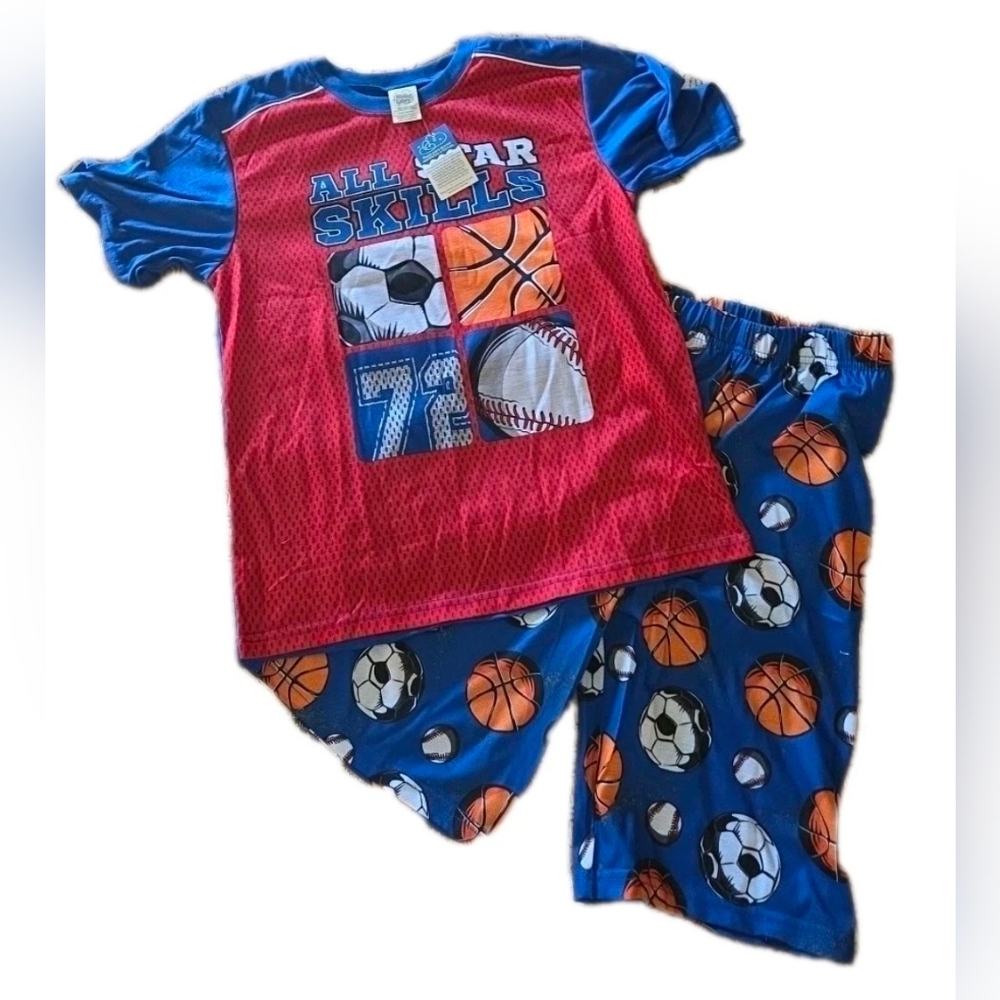 Faded Glory Youth Big Boys Pajamas Set Top and Shorts Size.XL